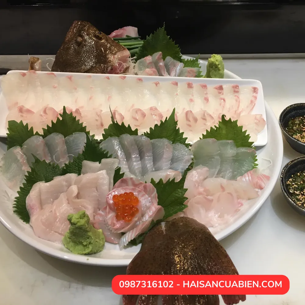Sashimi Cá bơn Hàn Quốc